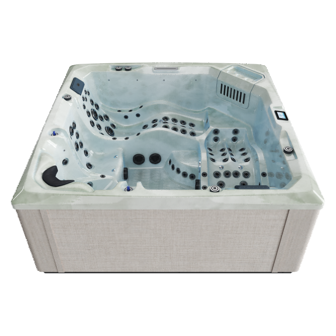 AMPHITRITE Woven Linen Cloud Azure