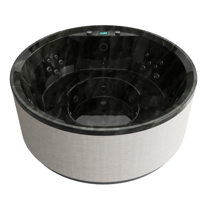 Aurora R Woven Linen Pearlescent Onyx