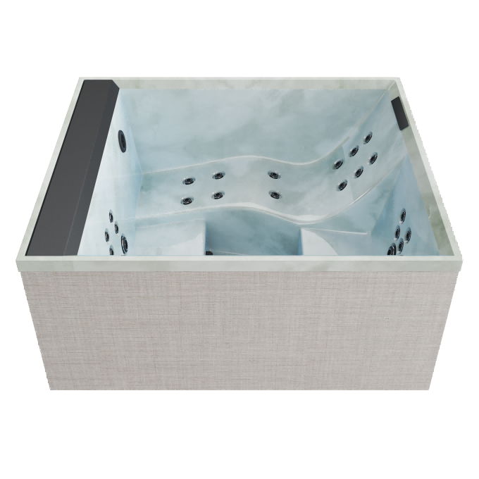 Aurora L Woven Linen Cloud Azure