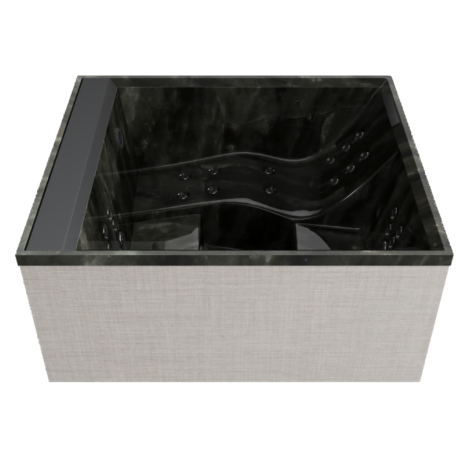 Aurora L Woven Linen Pearlescent Onyx