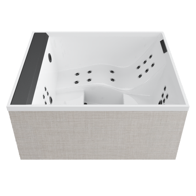 Aurora L Woven Linen White