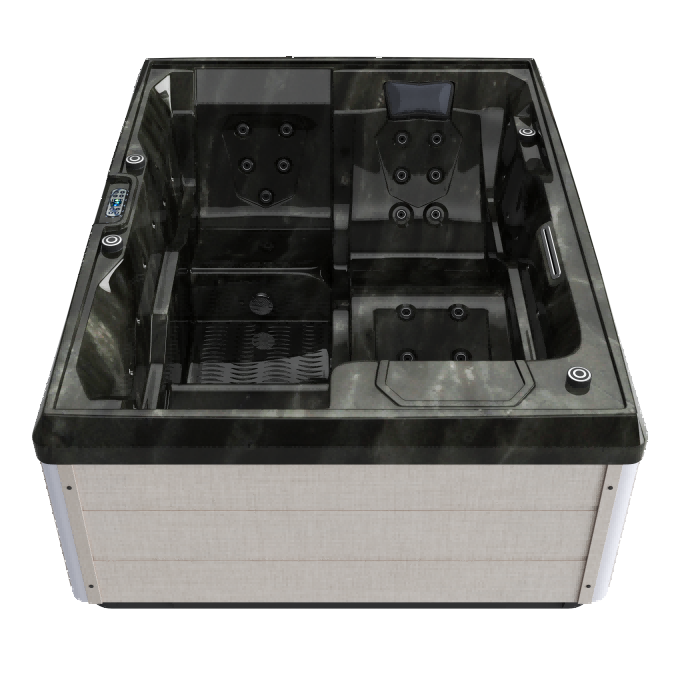 ATALANTA Woven Linen Pearlescent Onyx