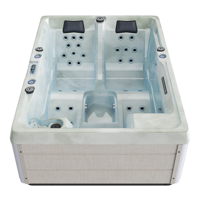 PERSEPHONE Woven Linen Cloud Azure